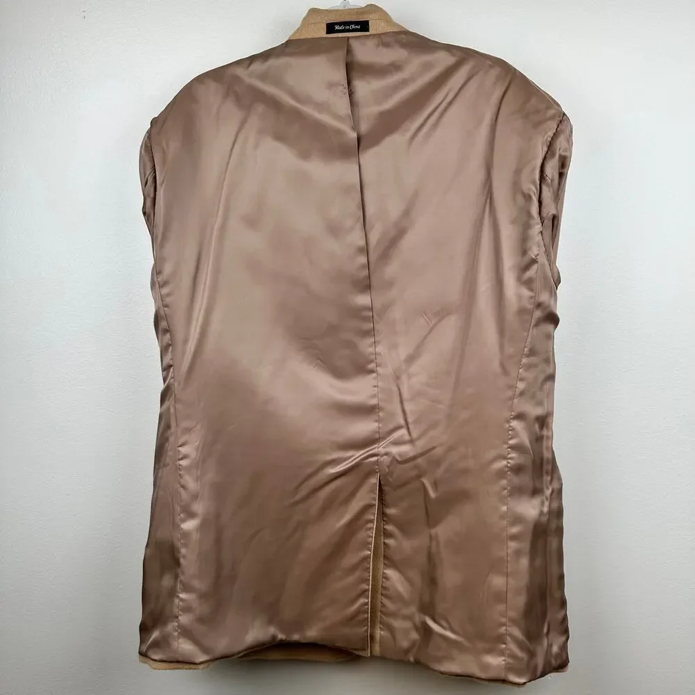 NEW CHAPS Men's Blazer Jacket 100% Camel Hair 2 Button Tan 46R Quiet Luxury